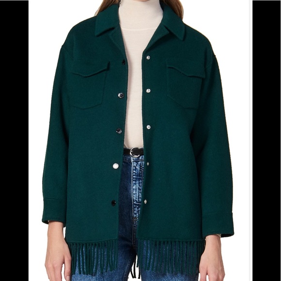 sandro fringe coat